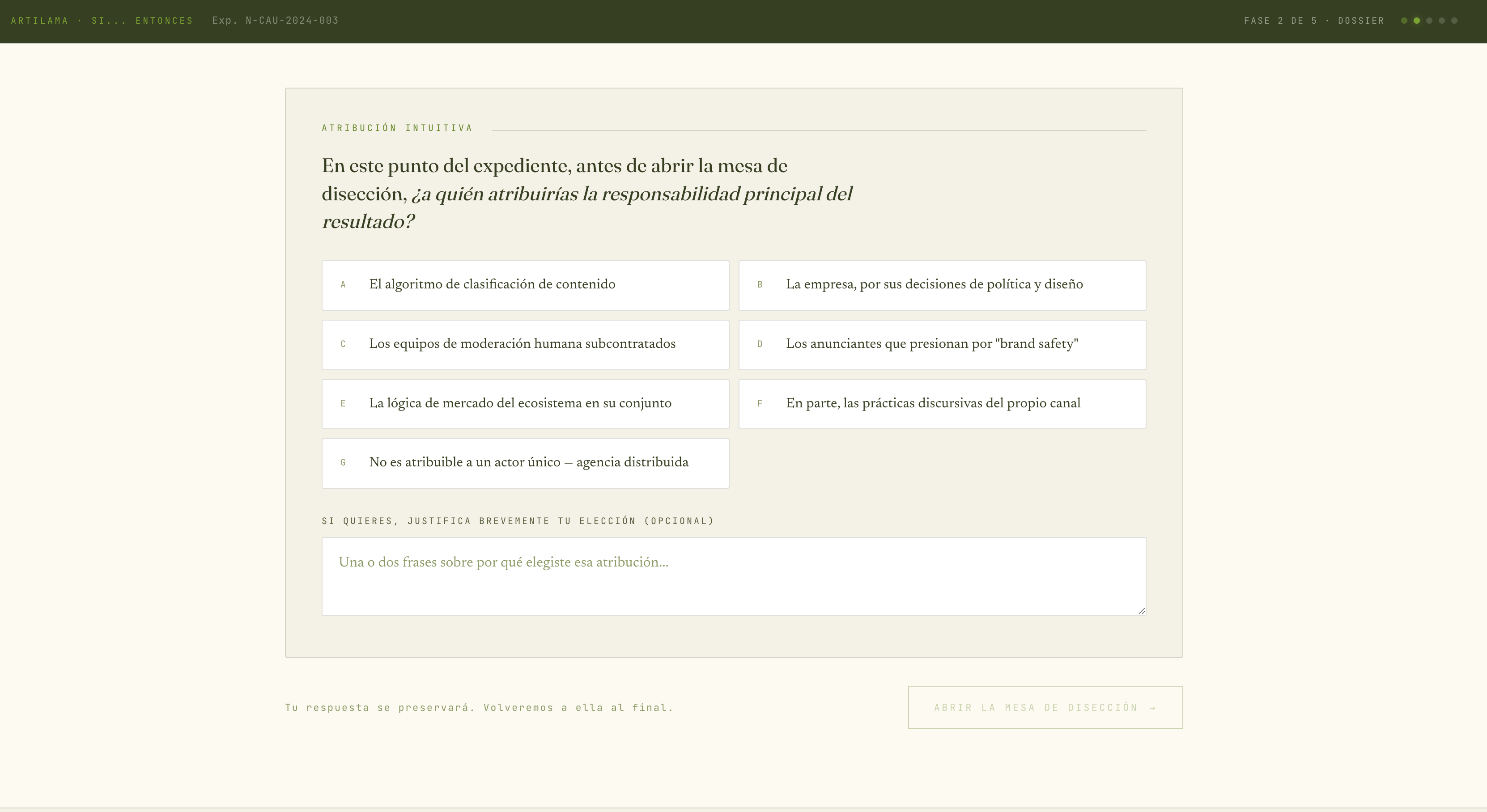 Si... Entonces: Genealogía de un Resultado Algorítmico